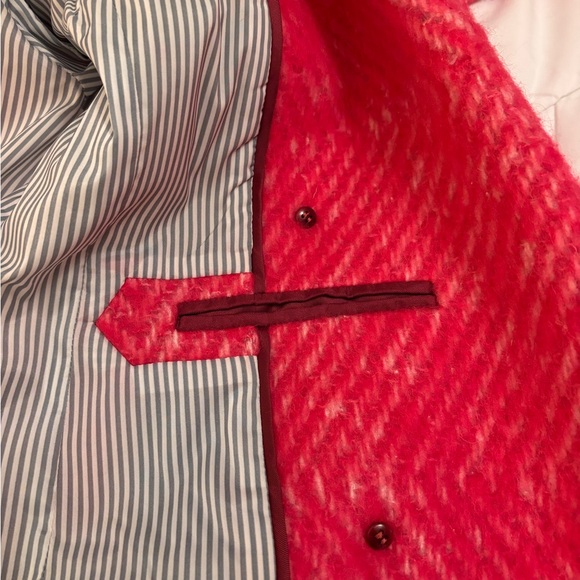 J. Crew stylish pink herringbone peacoat - Picture 6 of 9